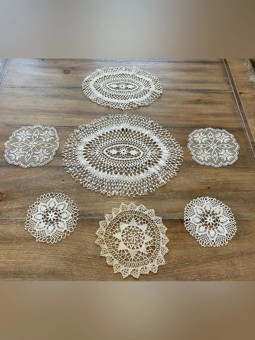 Vintage Doilies ~ set of 7